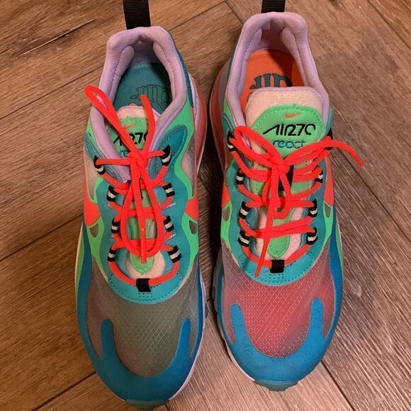 Nike Air Max 270 React 'Electro Green Lagoon’ - Picture 3 of 10